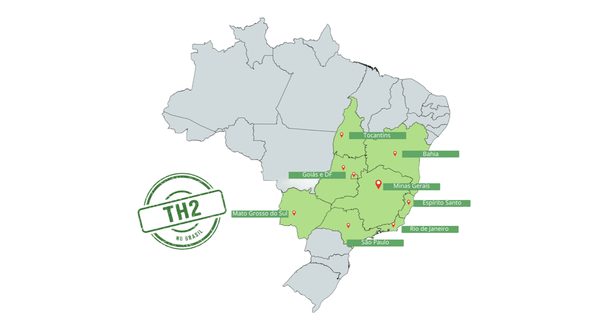Mapa de Atuação Nacional TH2